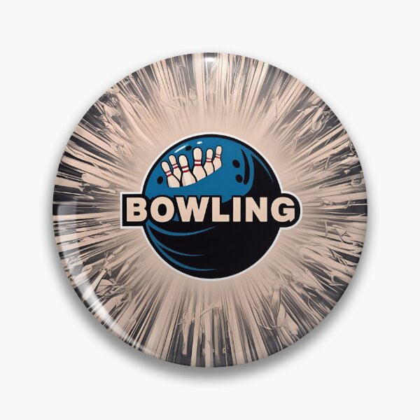 Item preview, Bowling Logo With A Bowling Ball And Pins designed and sold by TheArtOfPat.