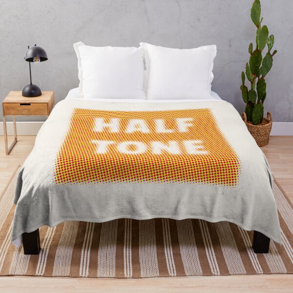 Item preview, Coloured halftone effect 'halftone' lettering in squares Orange colour designed and sold by trepiu.