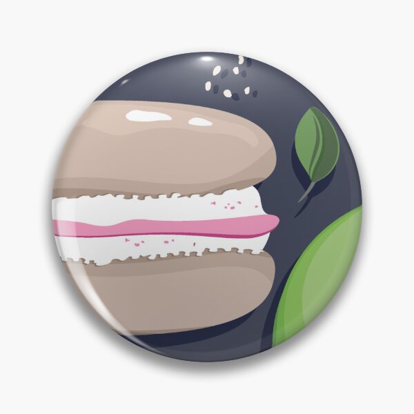 Item preview, Macaron and blueberry leaves, Black background designed and sold by Alex  Blud.
