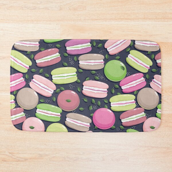 Item preview, Macaron and blueberry leaves, Black background designed and sold by Alex  Blud.