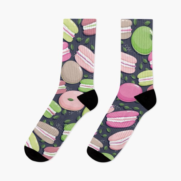 Item preview, Macaron and blueberry leaves, Black background designed and sold by Alex  Blud.