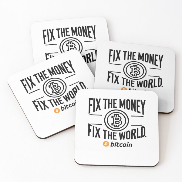 Artikelvorschau, Repariere das Geld, repariere die Welt Bitcoin Crypto Merch entworfen und verkauft von NoCompetition.