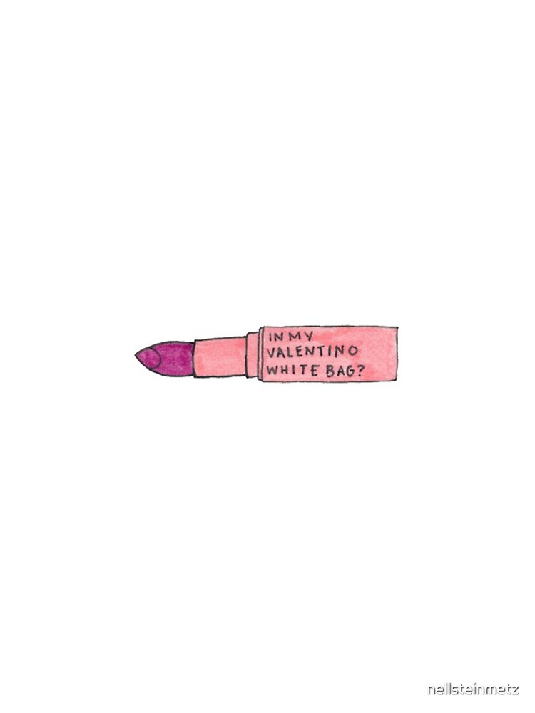 "lipstick in my valentino white bag?" iPhone Case for Sale by