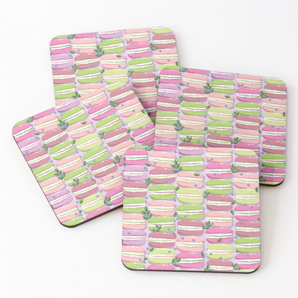 Item preview, Macaron and blueberry sprigs, Lilac background designed and sold by Alex  Blud.