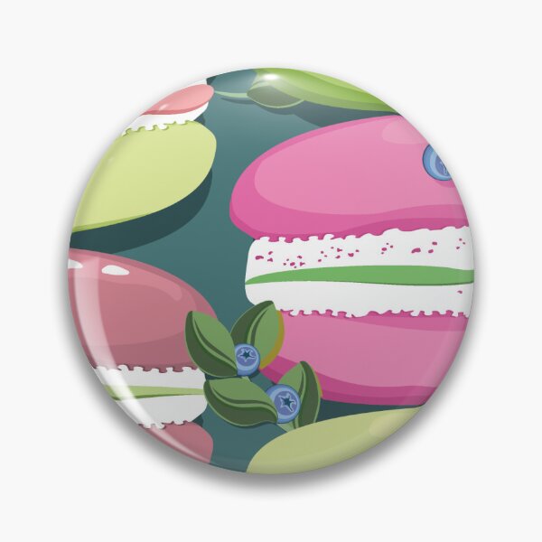 Item preview, Macaron and blueberry sprigs, Dark emerald background designed and sold by Alex  Blud.