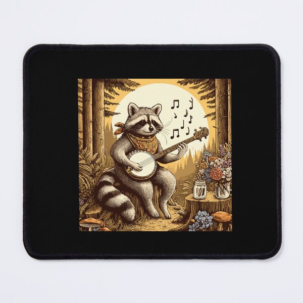 Item preview, Vintage Cottagecore Aesthetic Raccoon Playing Banjo designed and sold by Dressed For Duty.