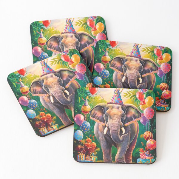 Item preview, Birthday Elephant. Birthday celebration, Cute Elephant, party animal, colorful elephant, elephant drawing designed and sold by ElephantVibes.