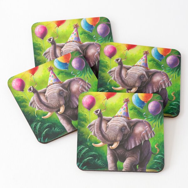 Item preview, Birthday Elephant. Birthday celebration, Cute Elephant, party animal, colorful elephant, elephant drawing designed and sold by ElephantVibes.