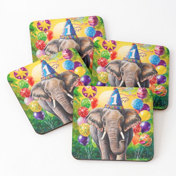 Item preview, Birthday Elephant. Birthday celebration, Cute Elephant, party animal, colorful elephant, elephant drawing designed and sold by ElephantVibes.
