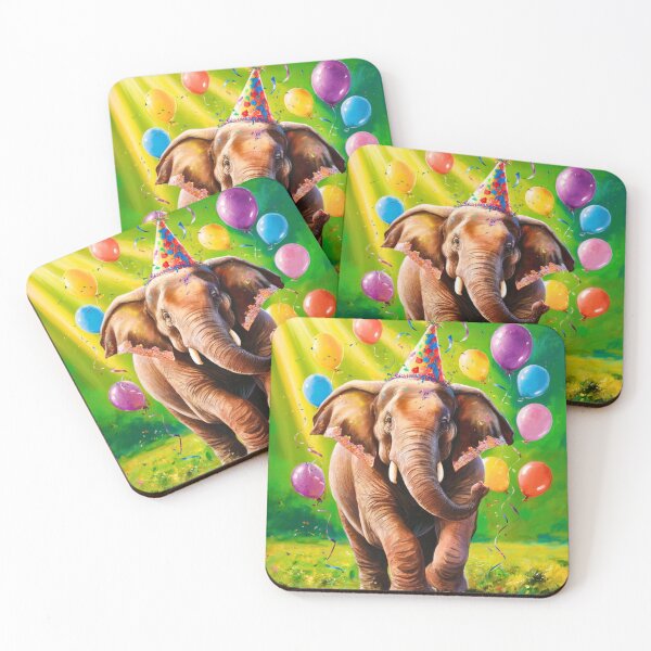Item preview, Birthday Elephant. Birthday celebration, Cute Elephant, party animal, colorful elephant, elephant drawing designed and sold by ElephantVibes.
