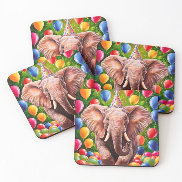 Item preview, Birthday Elephant. Birthday celebration, Cute Elephant, party animal, colorful elephant, elephant drawing designed and sold by ElephantVibes.