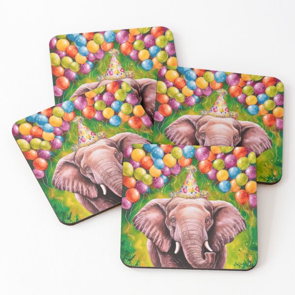 Item preview, Birthday Elephant. Birthday celebration, Cute Elephant, party animal, colorful elephant, elephant drawing designed and sold by ElephantVibes.