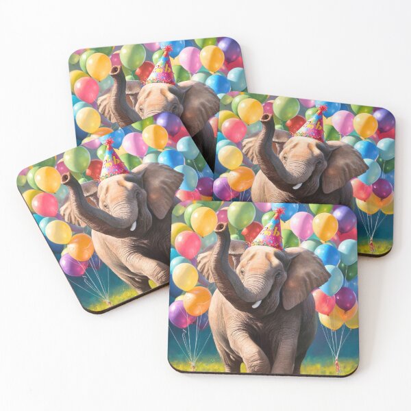 Item preview, Birthday Elephant. Birthday celebration, Cute Elephant, party animal, colorful elephant, elephant drawing designed and sold by ElephantVibes.
