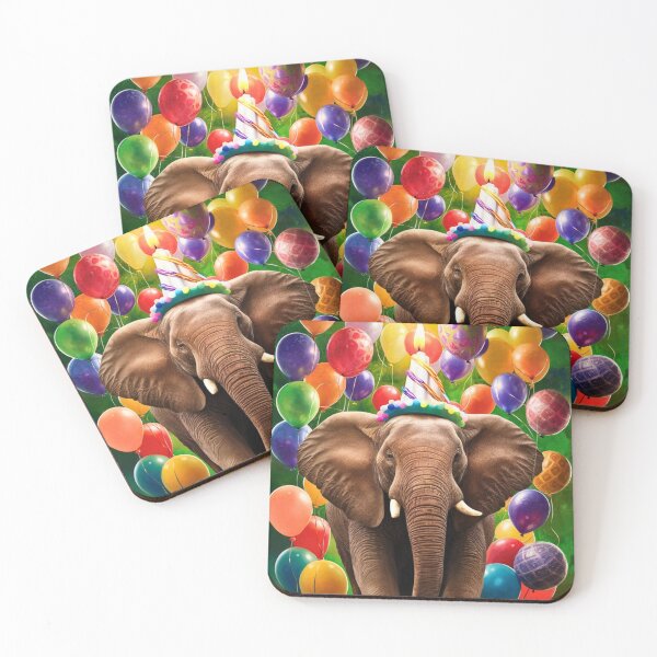 Item preview, Birthday Elephant. Birthday celebration, Cute Elephant, party animal, colorful elephant, elephant drawing designed and sold by ElephantVibes.