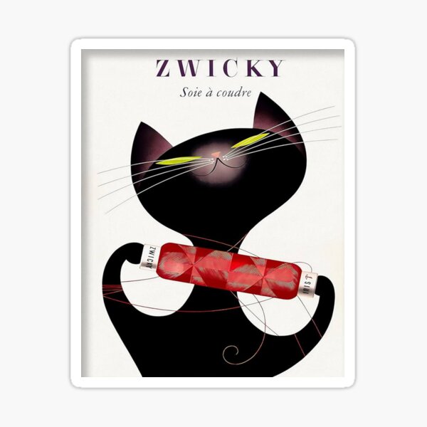 Item preview, Zwicky Soie a Coudre - Cat Sewing Thread Advertising  designed and sold by nelsongrahama.