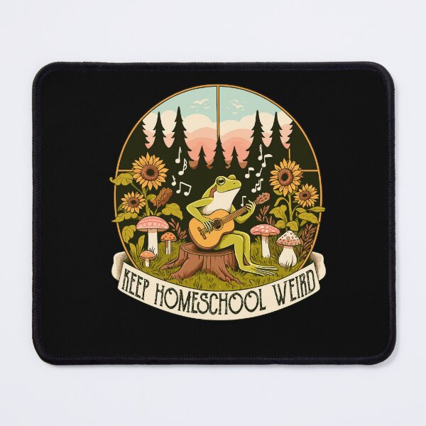 Item preview, Keep Homeschool Weird Frog Mushroom Cottagecore Teaching designed and sold by Dressed For Duty.