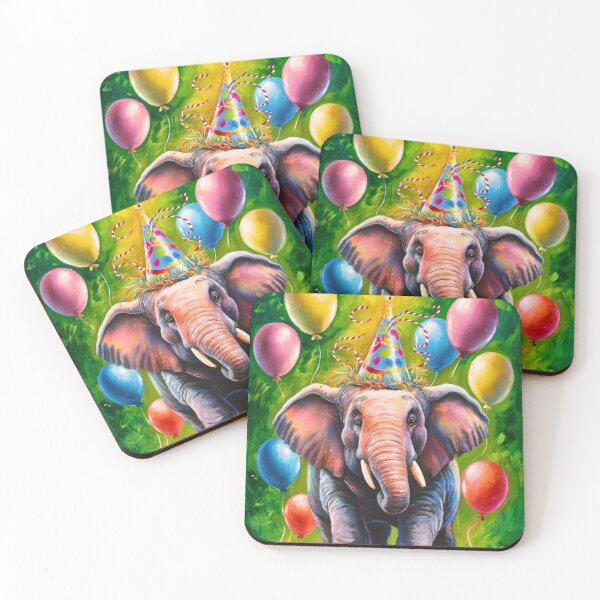 Item preview, Birthday Elephant. Birthday celebration, Cute Elephant, party animal, colorful elephant, elephant drawing designed and sold by ElephantVibes.