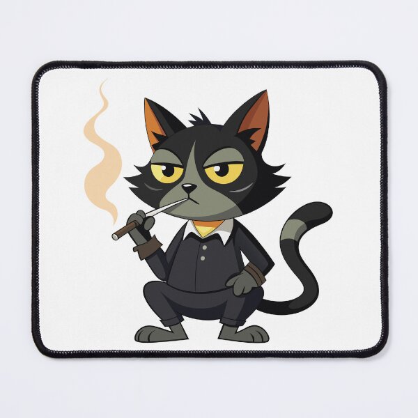 Item preview, smoking cat designed and sold by JIMTOPMOY.