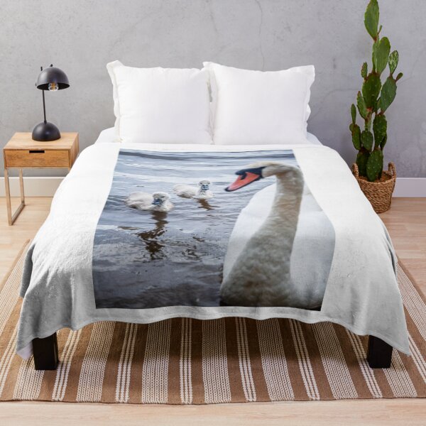 Item preview, Baby swans with their mother on the lake. designed and sold by Dzianis Sharametsyeu.