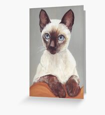 Tarjeta de felicitación Gato siames