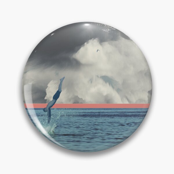 Item preview, Anticipation - Abstract Seascape With Diver Collage designed and sold by Dyrk Wyst Redbubble Shop.