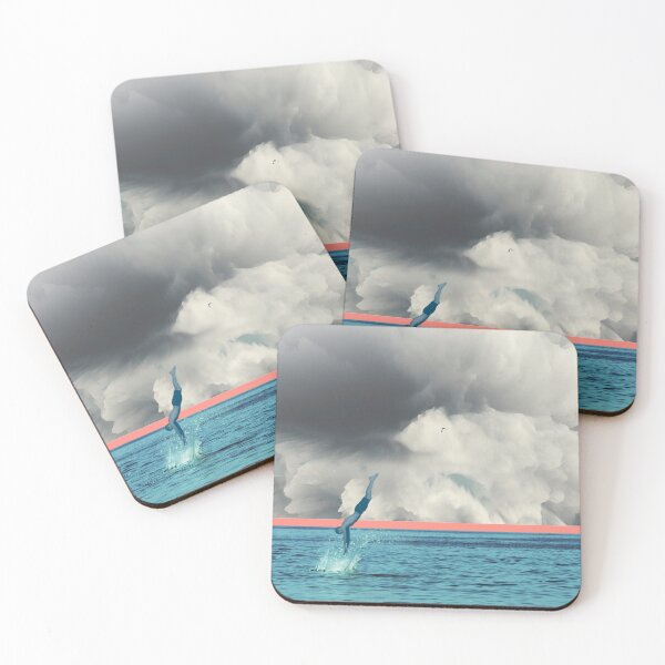 Item preview, Anticipation - Abstract Seascape With Diver Collage designed and sold by Dyrk Wyst Redbubble Shop.