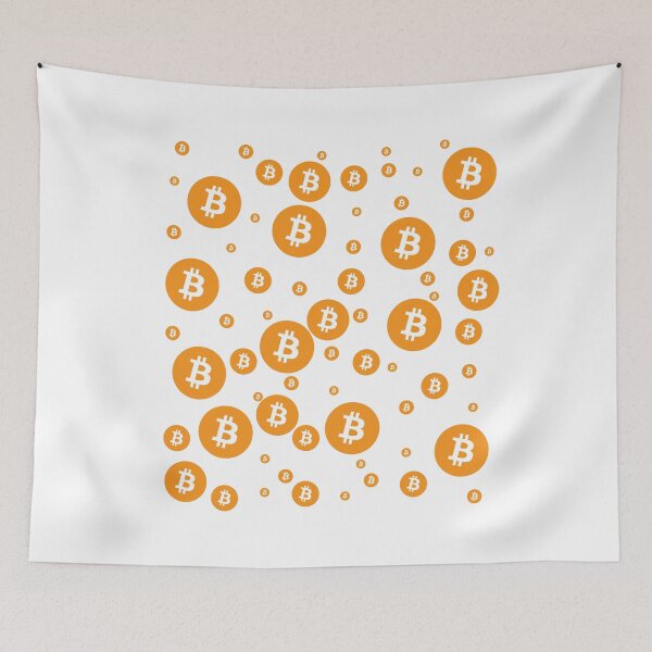 Artikelvorschau, Orange Bitcoin Logos Krypto Merch entworfen und verkauft von NoCompetition.