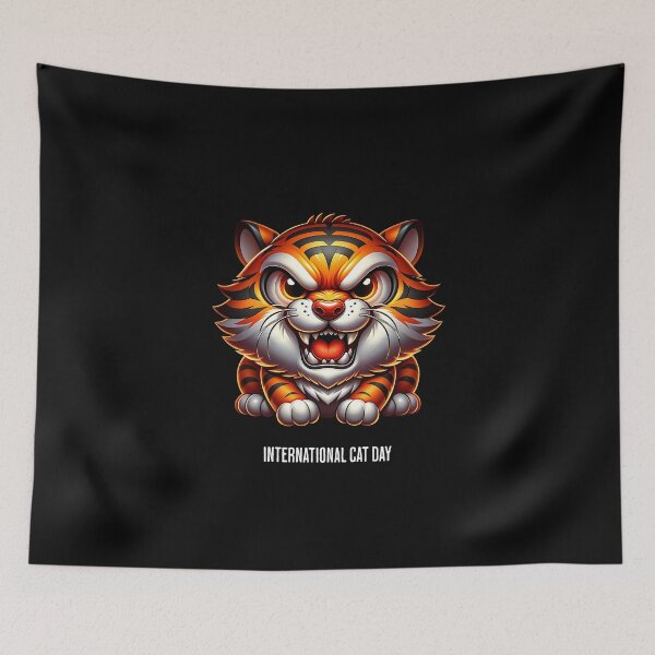 Item preview, Wild little tiger - International Cat Day designed and sold by Pflugart.