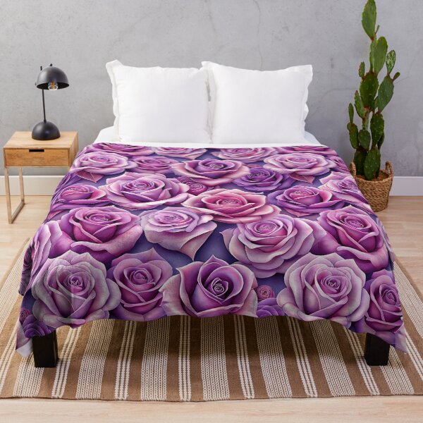 Item preview, Pink and Purple Roses Floral Art Flowers designed and sold by Amanda Lucas.