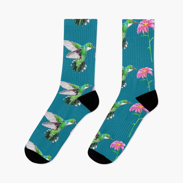 Item preview, Hummingbird and flower watercolor design designed and sold by Rafa-MB.