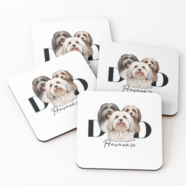 Item preview, Minimalistic Aesthetic Dog Dad of three Havanese Dog  designed and sold by GoodyPaws.