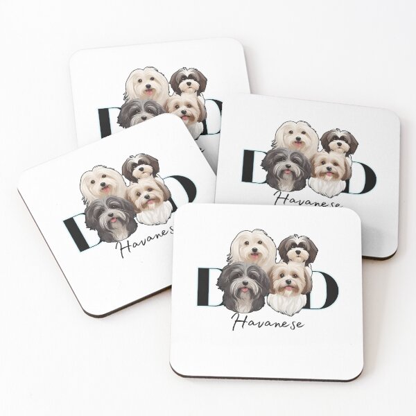 Item preview,   Minimalistic Aesthetic Dog Dad of four Havanese Dog  designed and sold by GoodyPaws.