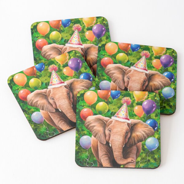 Item preview, Birthday Elephant. Birthday celebration, Cute Elephant, party animal, colorful elephant, elephant drawing designed and sold by ElephantVibes.