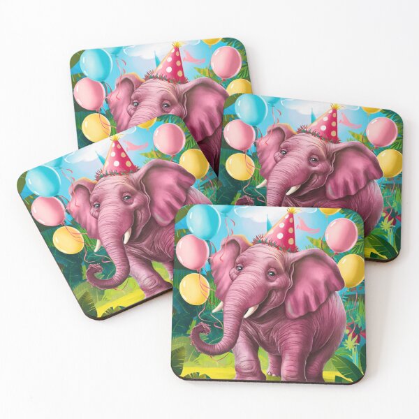 Item preview, Birthday Elephant. Birthday celebration, Cute Elephant, party animal, colorful elephant, elephant drawing designed and sold by ElephantVibes.