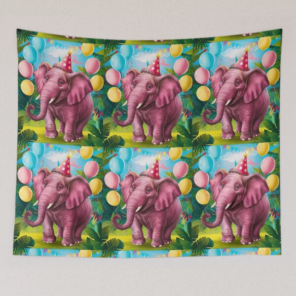 Item preview, Birthday Elephant. Birthday celebration, Cute Elephant, party animal, colorful elephant, elephant drawing designed and sold by ElephantVibes.