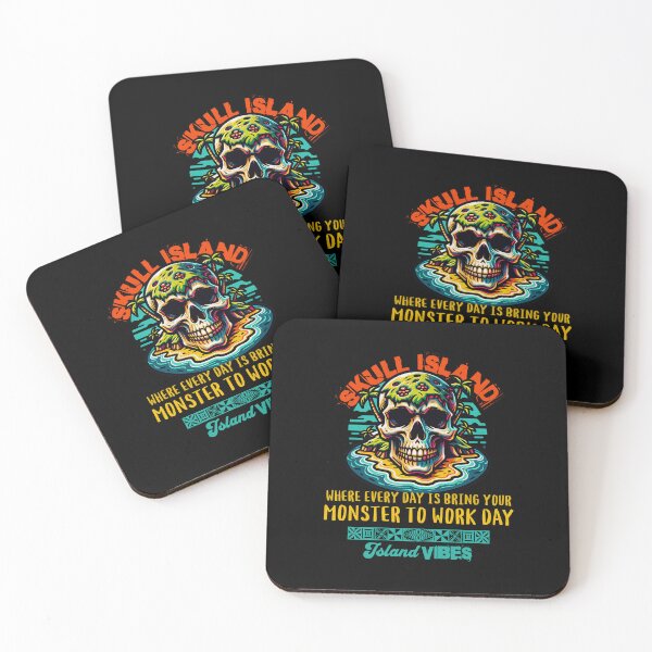Item preview, Skull island where every day is bring your monster to work day Island Vibes designed and sold by InkKiai.