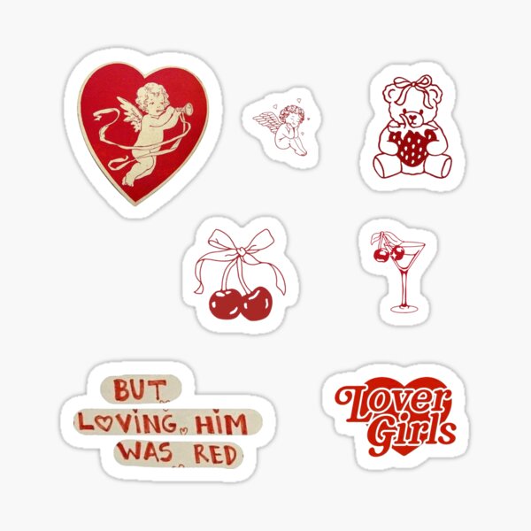 Item preview, Red sticker pack  designed and sold by NaomiAuDesigns.