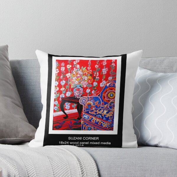Item preview, blue suzani easy chair designed and sold by Linda Arthurs.