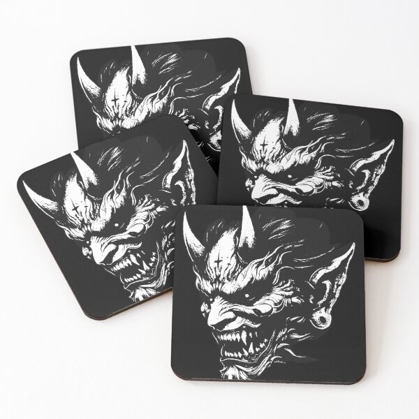 Item preview, Dark Hannya Mask Japanese Oni Oriental Art Tattoo Vintage Grunge designed and sold by MORSPECTIVE.
