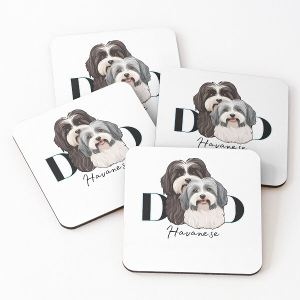Item preview, Minimalistic Aesthetic Dog Dad of two Havanese Dog  designed and sold by GoodyPaws.