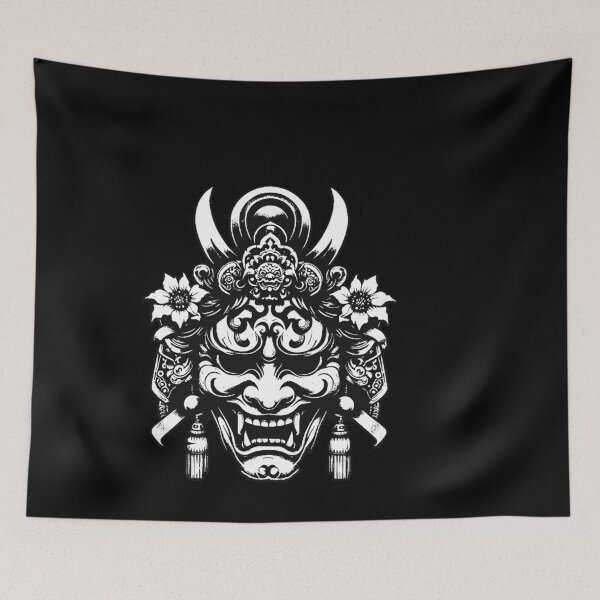 Item preview, Dark Hannya Mask Japanese Oni Oriental Art Tattoo Vintage Grunge designed and sold by MORSPECTIVE.