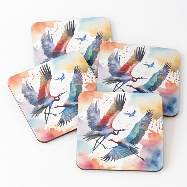 Item preview, Loving two pastel cranes designed and sold by Wa Wonder.