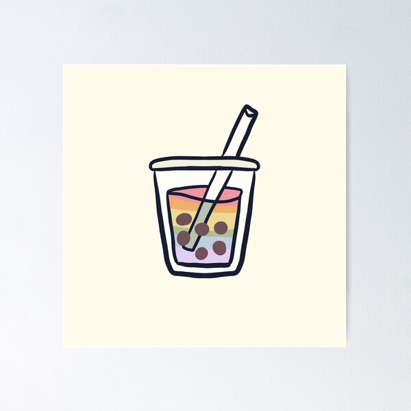 Item preview, Rainbow Boba illustration  designed and sold by Artofmayara.