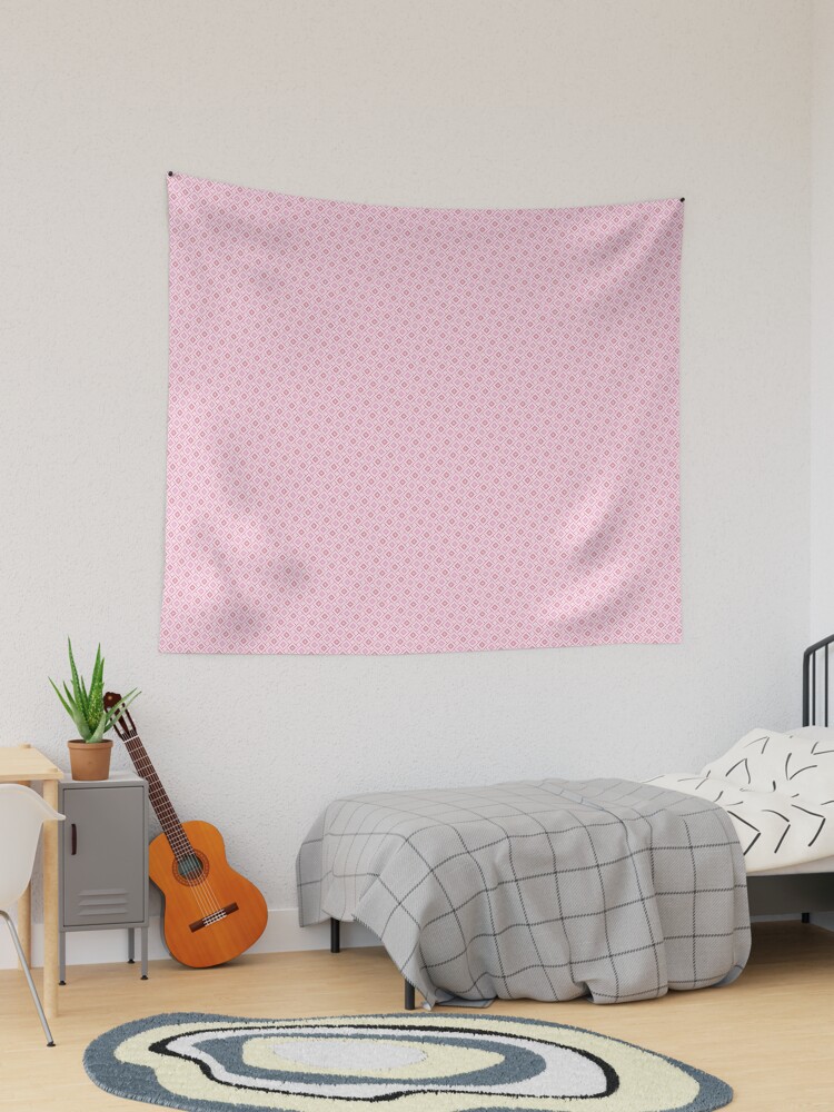 Tapestry, Geometric Dusky Rose Colorful Diamond Checkerboard designed and sold by Triplicate Limited