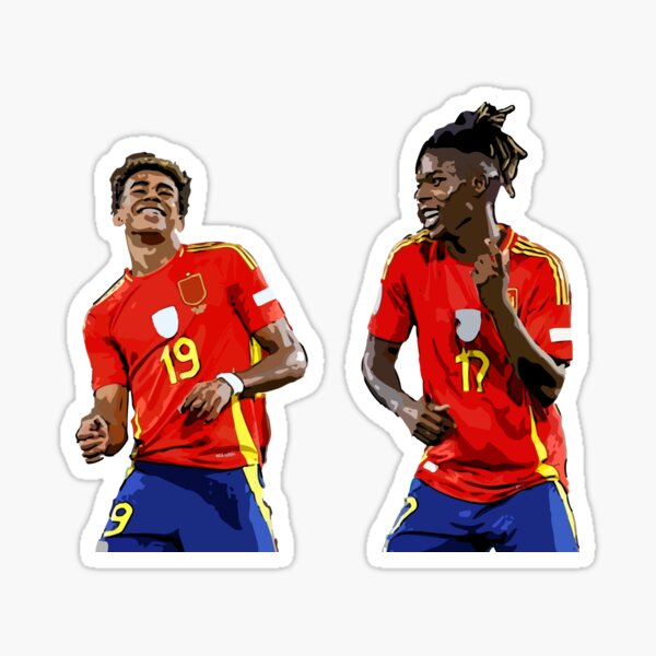 "Lamine Yamal & Nico Williams" Sticker by raffrasta | Redbubble