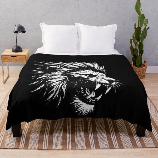 Item preview, Dark Art Lion Beast King Animal Fangs Art Tattoo designed and sold by MORSPECTIVE.