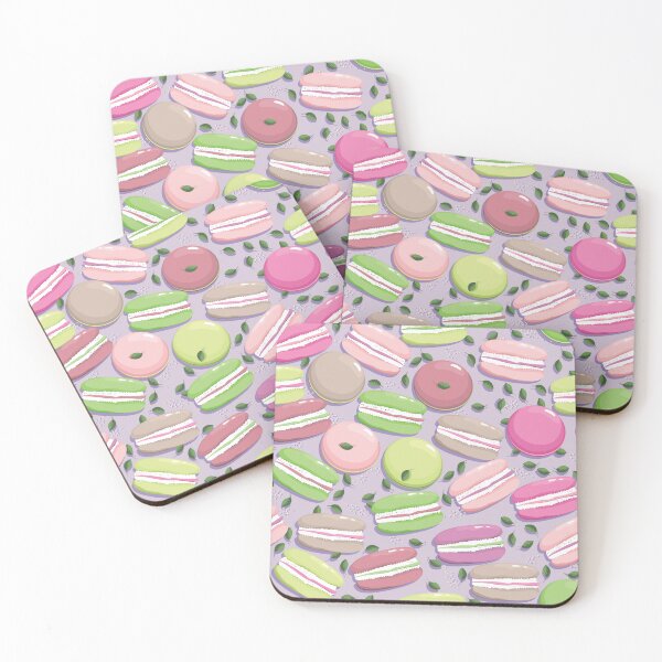 Item preview, Macaron and blueberry leaves, Lilac background designed and sold by Alex  Blud.