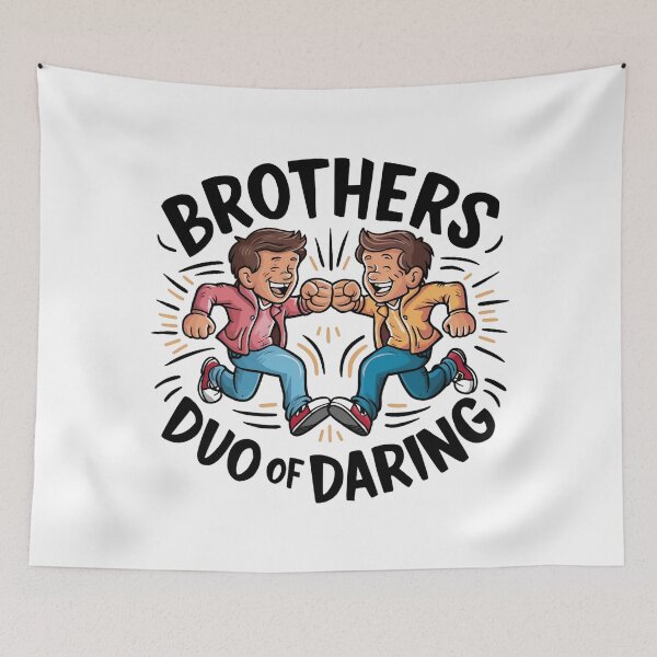 Item preview, Brothers Duo of Daring Fun Cartoon Design designed and sold by behnay.