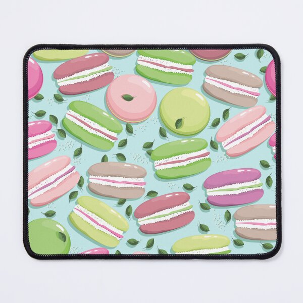Item preview, Macaron and blueberry leaves, Light blue background designed and sold by Alex  Blud.