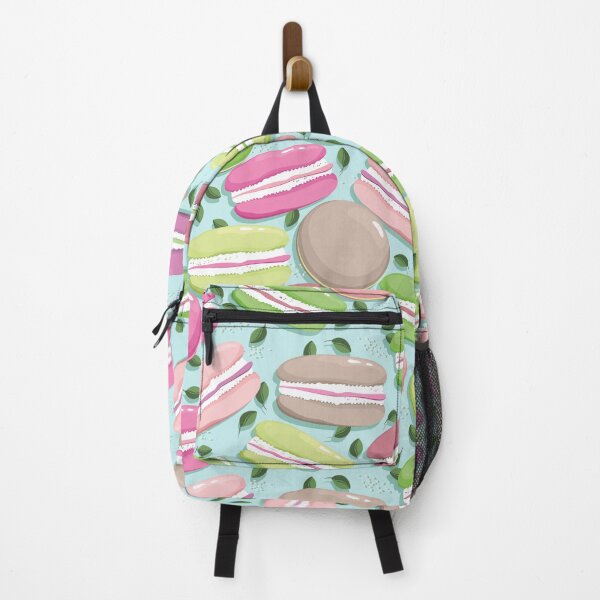 Item preview, Macaron and blueberry leaves, Light blue background designed and sold by Alex Blud.